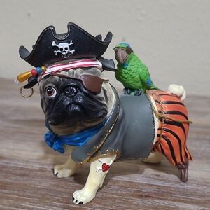 Westland Pugnacious Pirate Decorative Figurine with Parrot - Multicolor